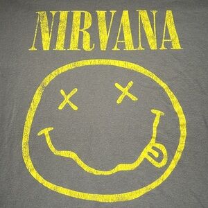 Nirvana Graphic TShirt Gray Size XL